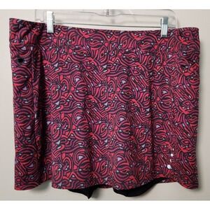 LL Bean Purple Red Skort XL‎ Women's Zip Pocket Tenniscore Pickleball Athleisure